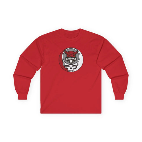 Grateful Dead - Arizona Cardinals Stealie Ultra Cotton Long Sleeve Tee - StealieShop